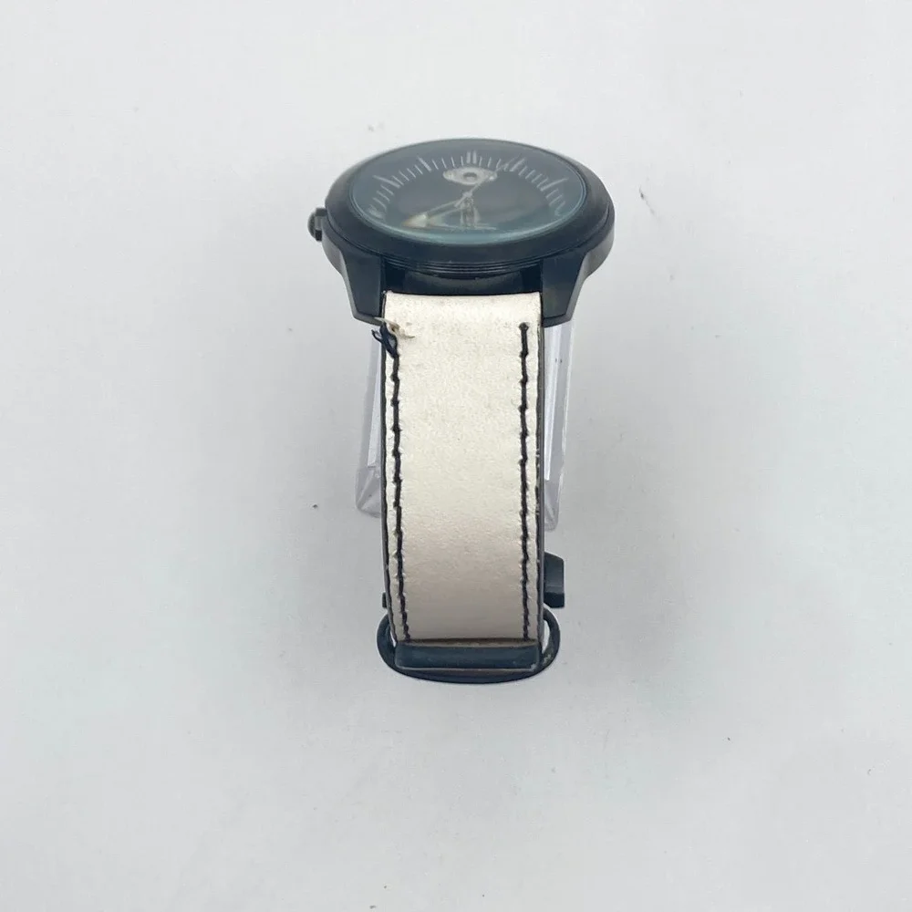 Fossil Relic Men's Watch 41mm Black Date Leather 50M ZR77254 New Battery 9.5